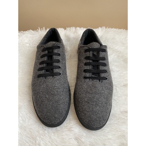 Baabuk Merino Wool Skater Style Casual Sneaker Shoe Gray Black Sz 46 12.5-13 US - Picture 1 of 9